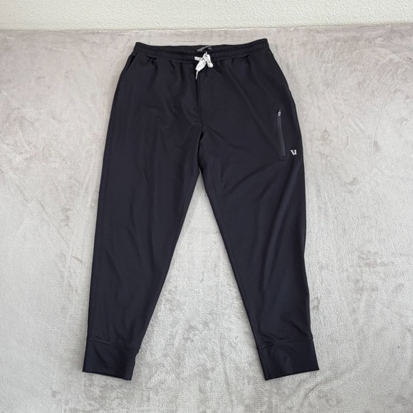 Vuori Sunday Performance Joggers in Black Men 2XL Athleisure Athletic Slim Fit